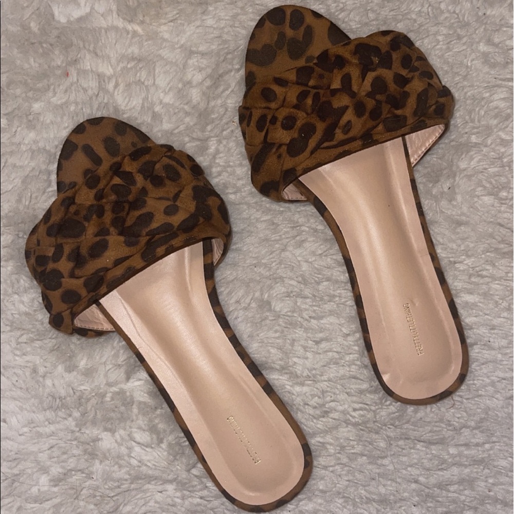 Leopard flat sandals from PLT